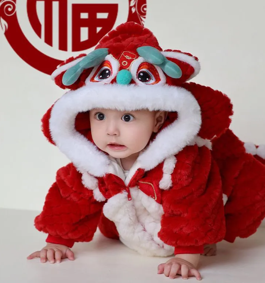 Cute Plush Baby Jumpsuit 