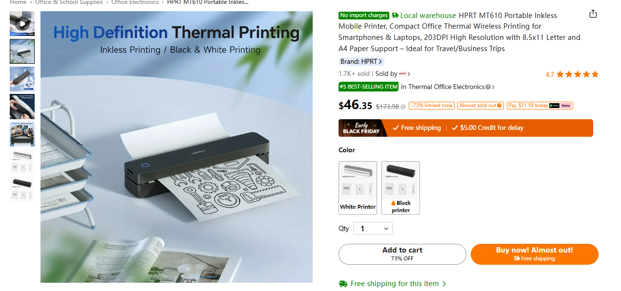 Mini Thermal Printer